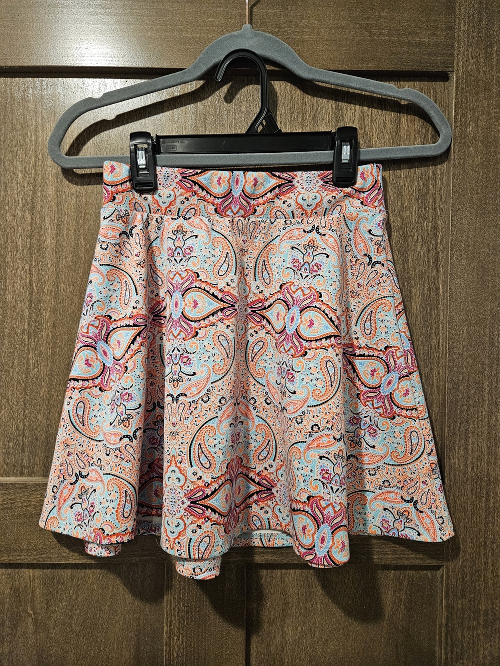 Women's Pink Paisley Flare Skirt Size Small